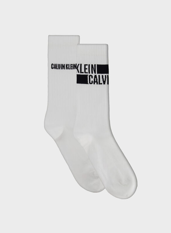 CALZA LOGO STRIPE, 002 WHT, medium