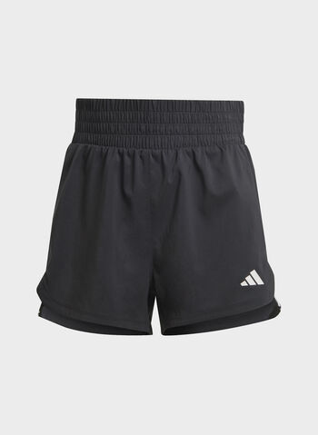 SHORTS PACER 3-STRIPES WOVEN HIGH-RISE, BLK, small
