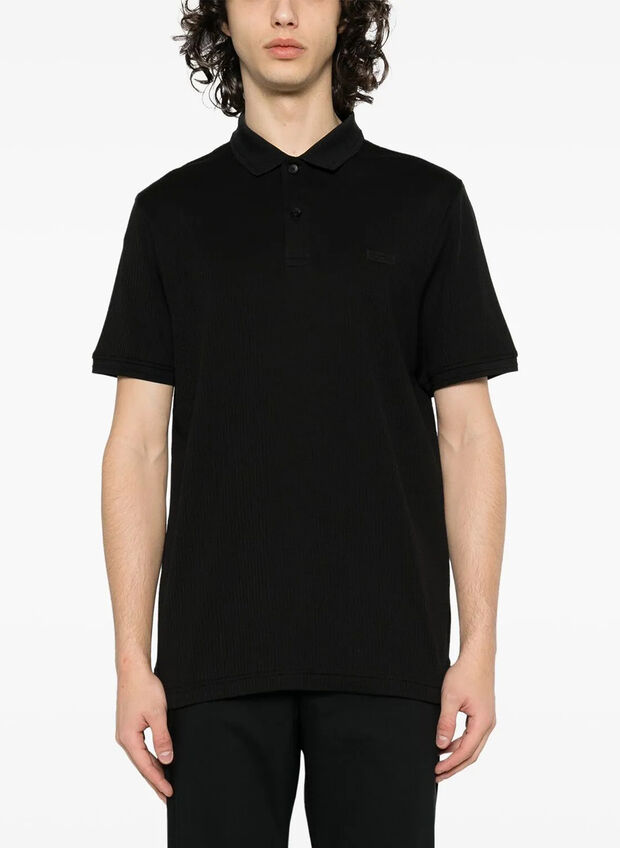 POLO A MANICA CORTA IN JERSEY, UB1 BLK, large