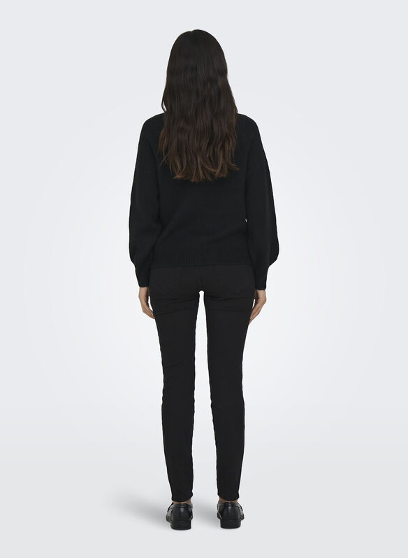 MAGLIONE NOOS EMMA BUTTON, BLACK, medium