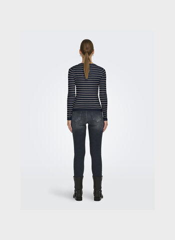 MAGLIONE MILA STRIPE, NAVY BLAZER, small