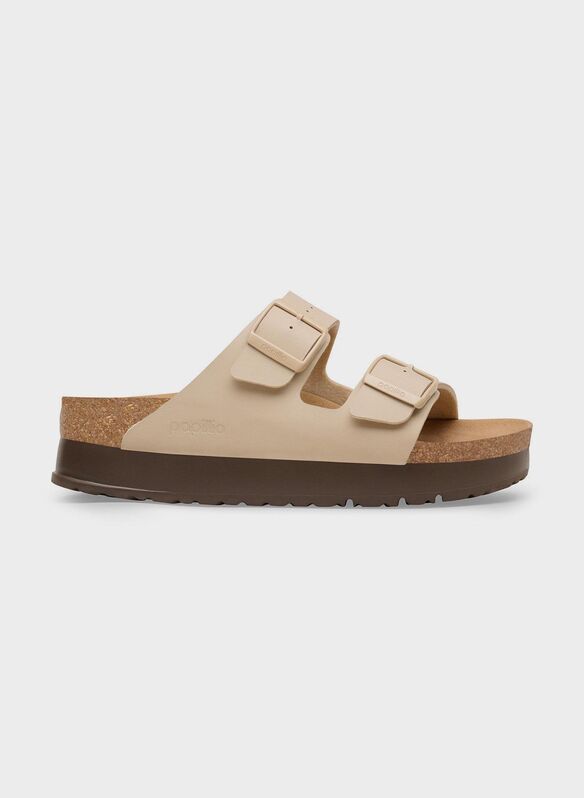 CIABATTA ARIZONA PLATFORM 2 FIBBIE, - SANDCASTLE, medium