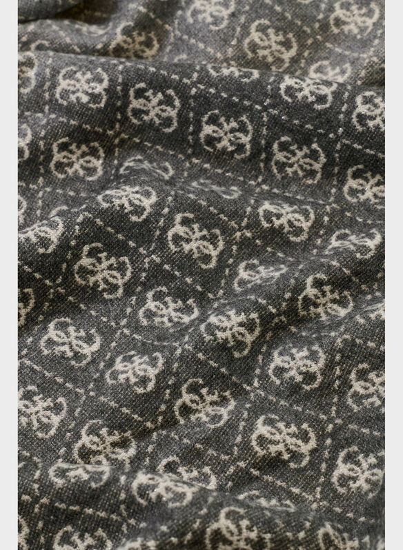 SCIARPA LOGATA VISCOSA, BML BLK, medium