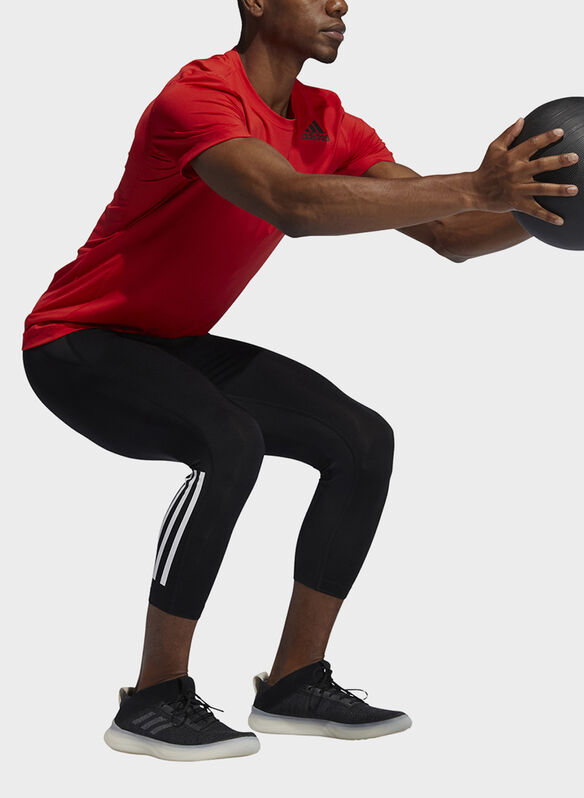 TIGHT 3/4 TECHFIT 3-STRIPES, BLK, medium