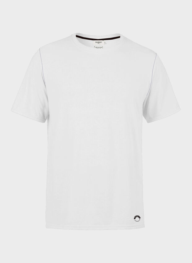 T-SHIRT GIROCOLLO, BIANCO, large