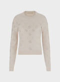 MAGLIONE CON STRASS 4G, G9B8 NOCCIOLA, thumb