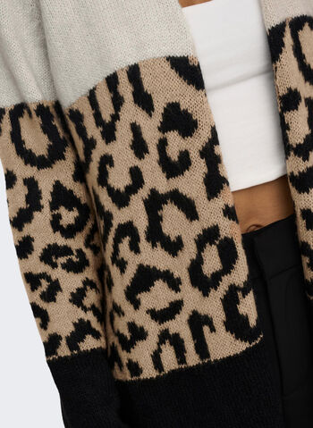 CARDIGAN JADE ANIMALIER, MOONBEAM, small