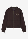 FELPA FULL ZIP MODAL, U6032 BROWN, thumb