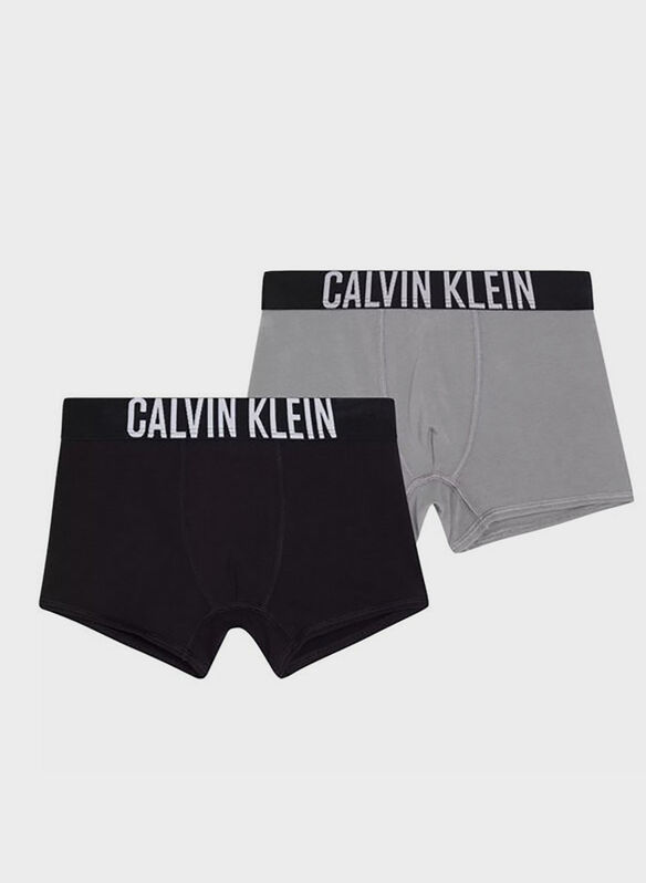 BOXER BIG LOGO 2 PAIA RAGAZZO, 0SC BLKGREY, medium