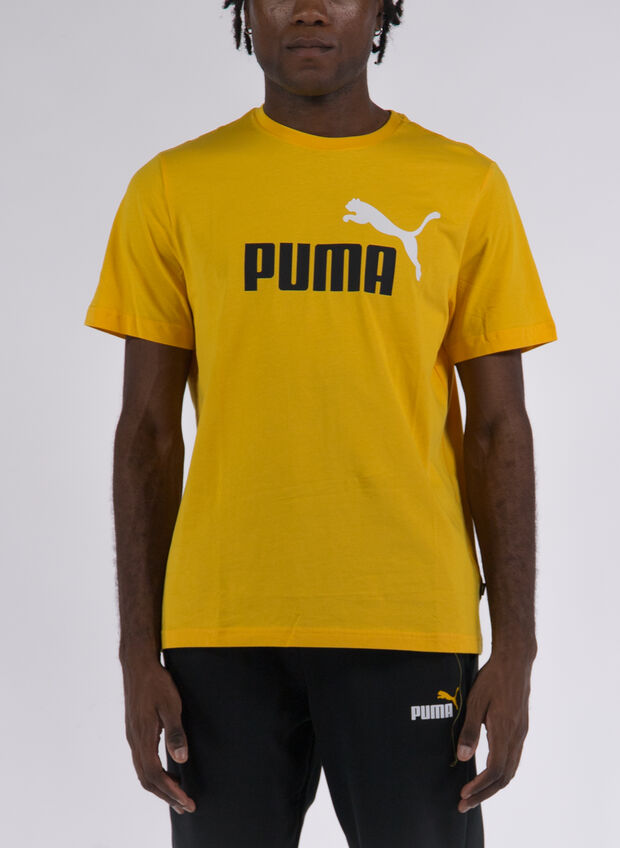 T-SHIRT CON LOGO BICOLORE ESSENTIALS, 55 OCRA, large