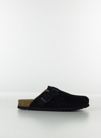 SANDALO SABOT OLIVIER NEW SUEDE, BLK, small