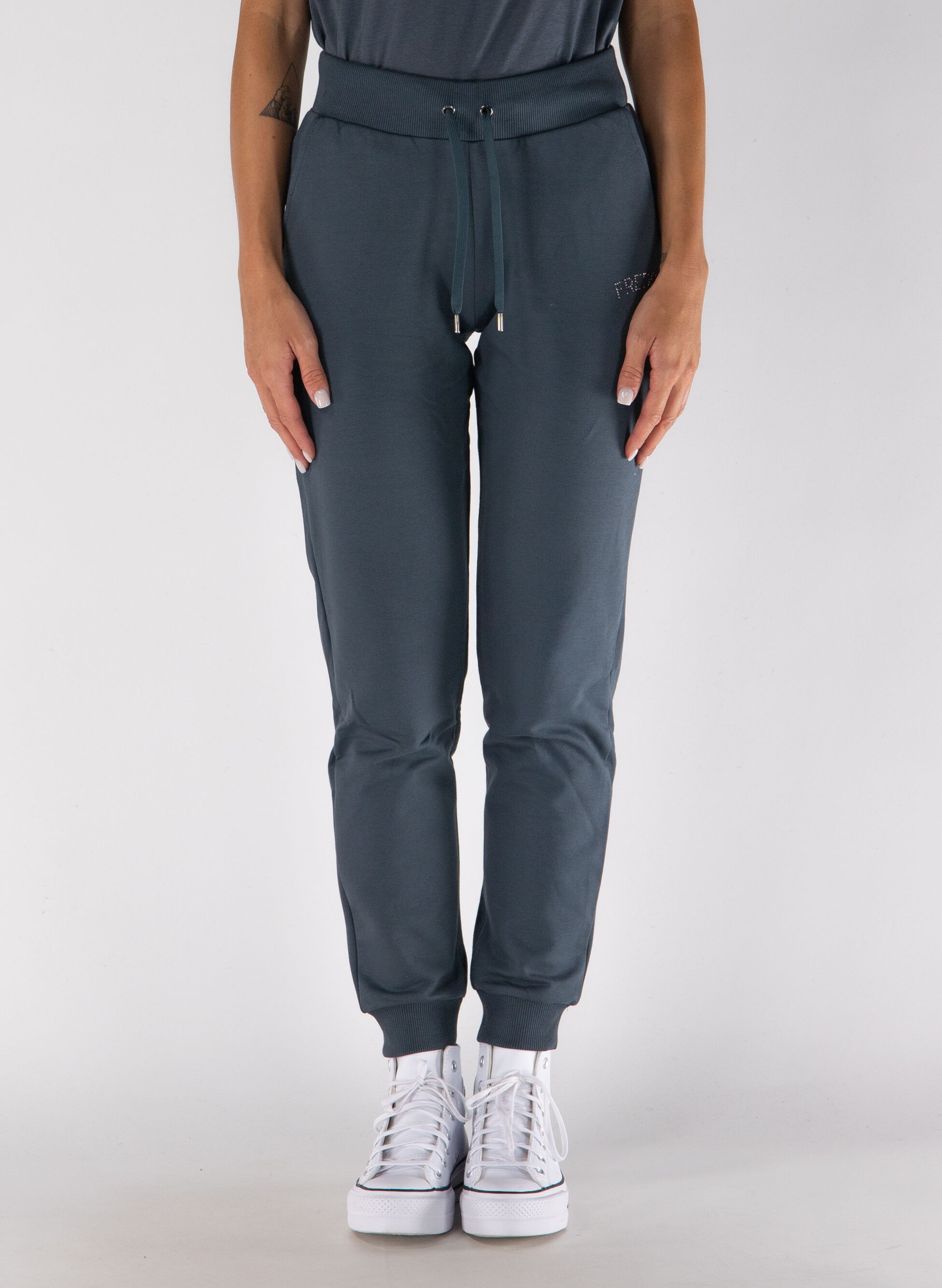 PANTALONE SPORTIVO CON FONDO A POLSINO E COULISSE