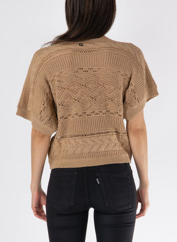MAGLIONE MANICHE CORTE TRAFORATO, SAFARI, small