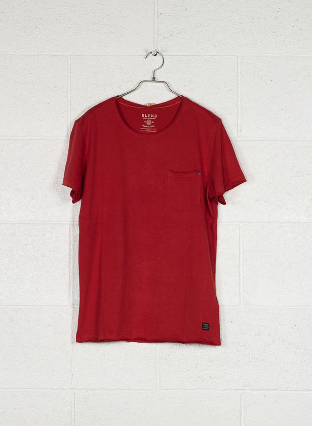 T-SHIRT CON TASCHINO, 73832RED, large