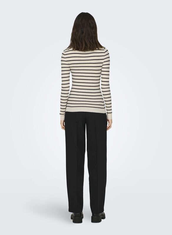 PULLOVER ONLKAROL, BLACK STRIPES, medium