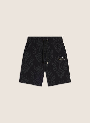 SHORT IN JERSEY CON STAMPA, IKATN BLK, small