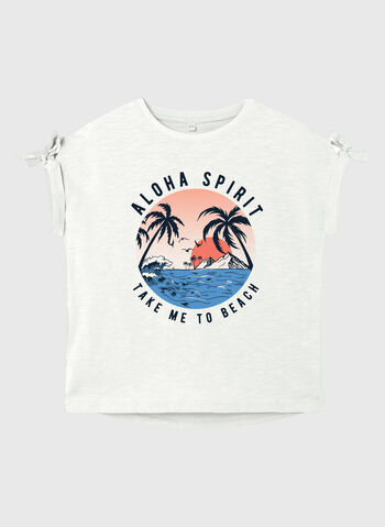 T-SHIRT VEET CROP STAMPA RAGAZZA, BRIGHT WHITE WHT, small