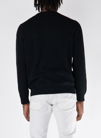 MAGLIONE GIROCOLLO CON LOGO, 031 BLK, small