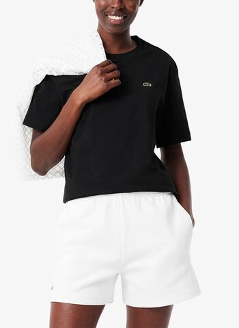 T-SHIRT IN JERSEY DI COTONE PIMA LEGGERO, 031 BLK, small