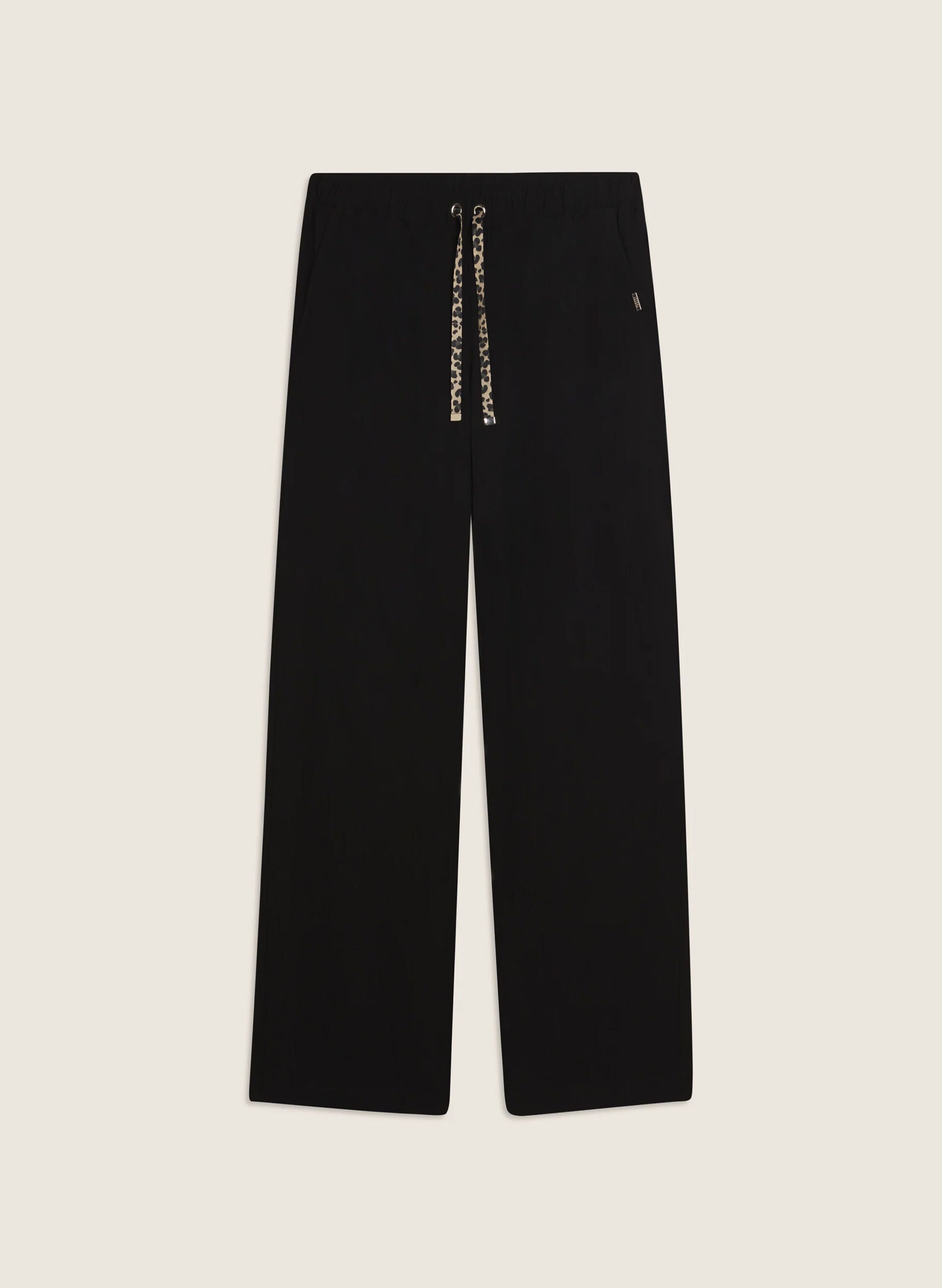 PANTALONE WIDE LEG IN TESSUTO CRINKLE FLUIDO M