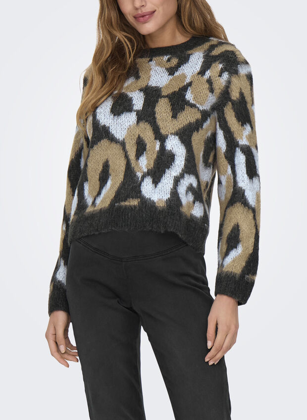 MAGLIONE FANTASIA MACULATA, CASHMERE BLUE, large