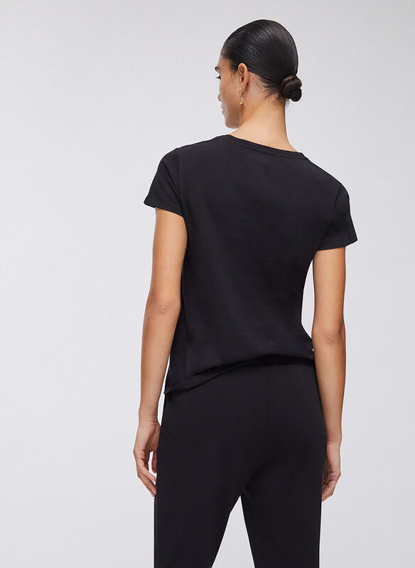 T-SHIRT CON STRASS, S9149 BLK, medium