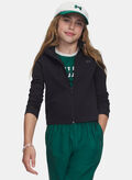 FELPA MOTION FULL ZIP RAGAZZA, 0001 BLK, thumb