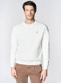 FELPA MAX GIRO MICRO LOGO, 101 LATTE, thumb