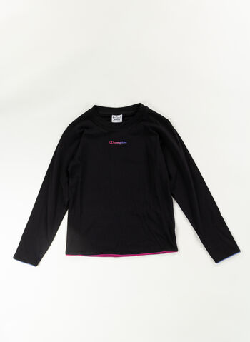 T-SHIRT COLOR BLOCK RAGAZZA, KK001 BLK, small