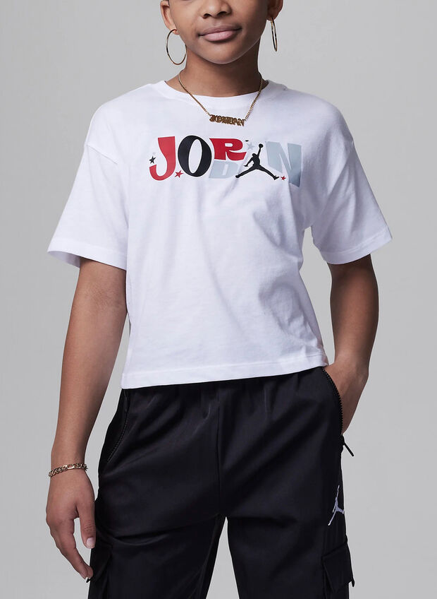 T-SHIRT JORDAN JUMPMAN RAGAZZA, 001 WHT, large