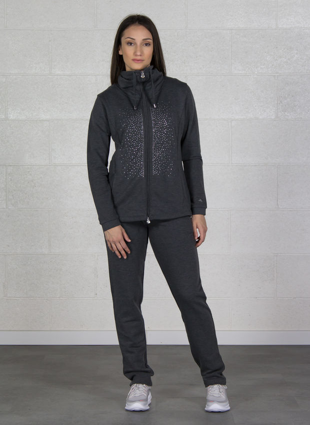 ELLESSE TUTA FULL ZIP HIGT GLITTER Grigio Donna | Sport85