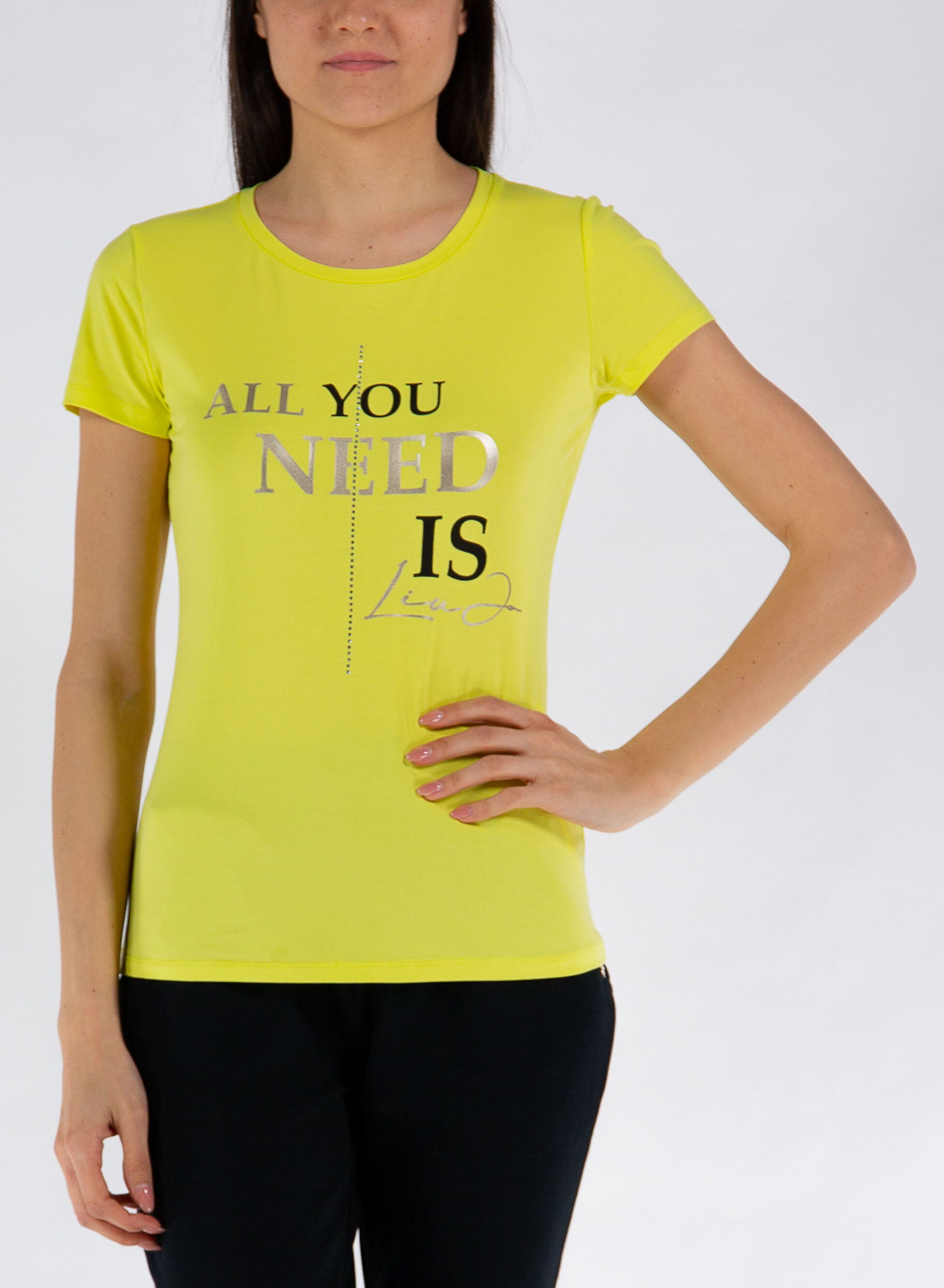 Donna T-Shirt Scritte Giallo