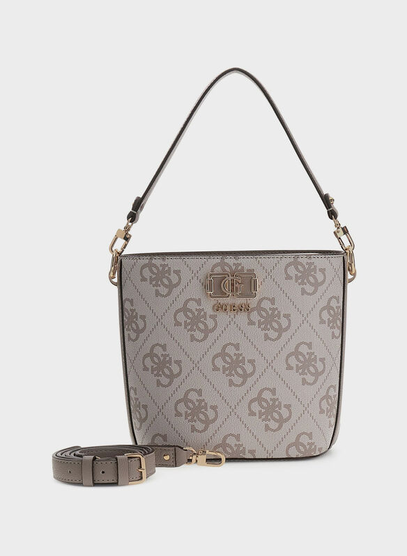 BORSA SECCHIELLO LOGO KARNILLA, DKO TAUPE, medium