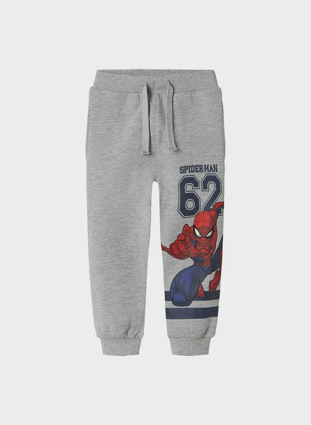 PANTALONE IN FELPA BAMBINO, GREY MELANGE, large