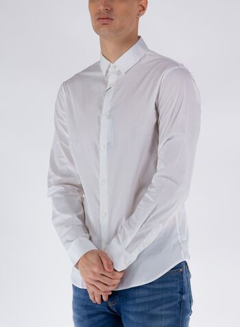 CAMICIA POPELINE STRETCH, 1100WHT, small