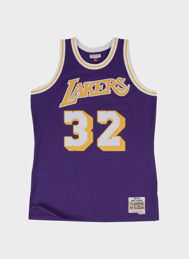 CANOTTA SWINGMAN JERSEY LOS ANGELES LAKERS HOME 1984-85 MAGIC JOHNSON, , large