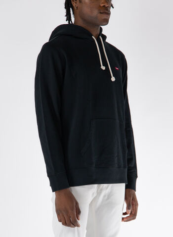 FELPA CAPPUCCIO MICRO LOGO, 0001 BLK, small