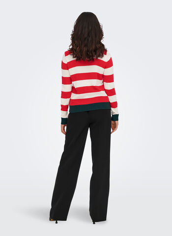 MAGLIONE DECO STRIPES CHRISTMAS, HIGH RISK RED RED, small