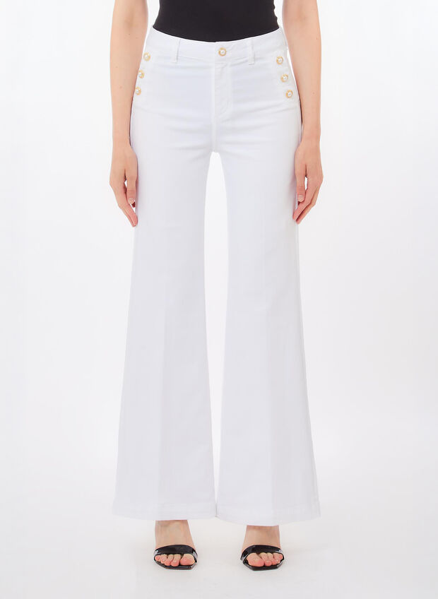 PANTALONE FLARE, 11111 WHT, large