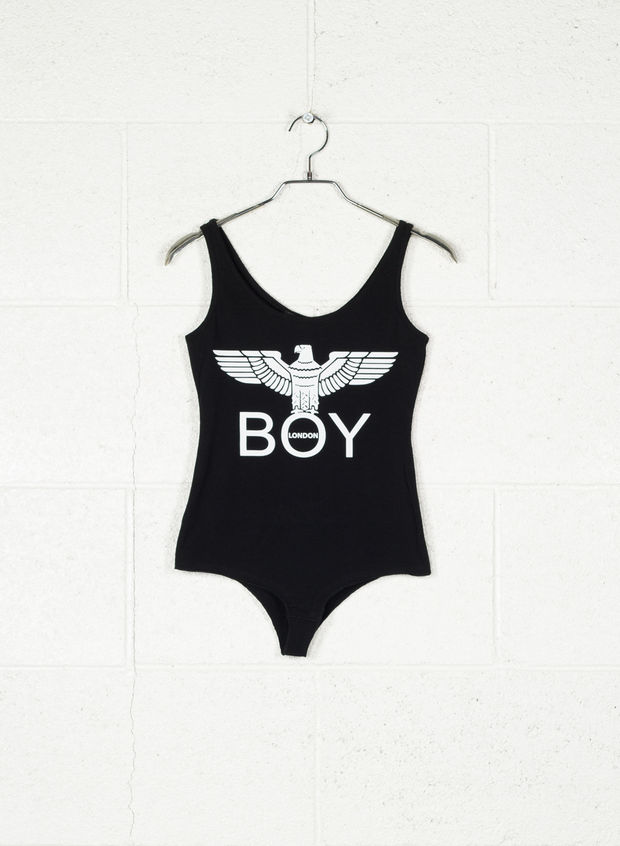 BODY SMANICATO BIG LOGO, NERO, large