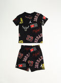 COMPLETO T-SHIRT+ SHORTS JORDAN 23 BAMBINO, 023 BLK, thumb