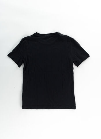 T-SHIRT GRAPHIC LABEL RAGAZZO, BEH BLK, small
