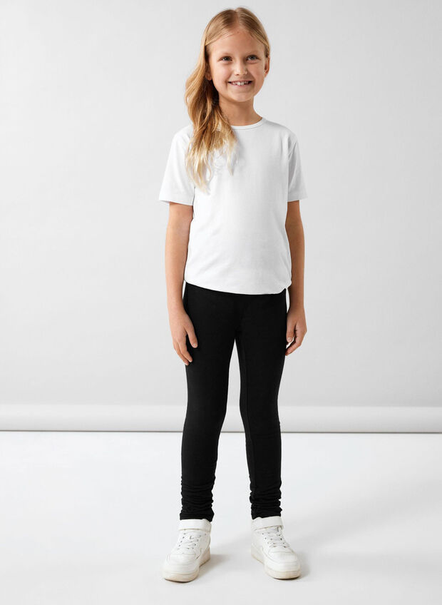 LEGGINGS DAVINA RAGAZZA, BLACK, large