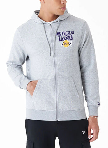 FELPA NBA LAKERS FULL ZIP, GREY, small