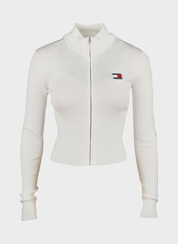 CARDIGAN FULL ZIP, PANNA, large