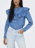 CAMICIA INDIGO IN JEANS, MEDIUM BLUE DENIM, thumb