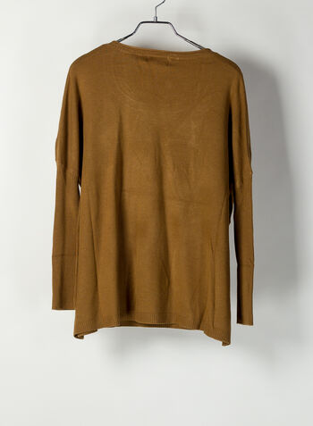 MAGLIONE GIRO CUORE SCAMOSCIATO, CAMEL, small
