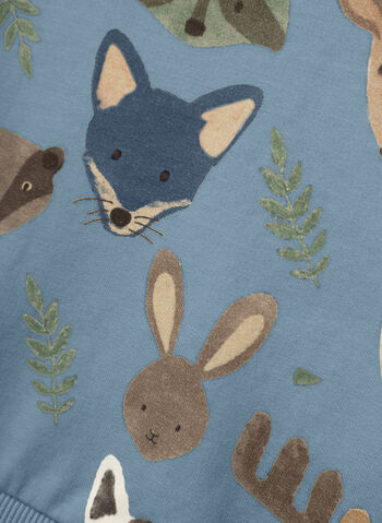 FELPA ORVAN STAMPA ANIMAL BIMBO, MOUNTAIN SPRING CELESTE, small