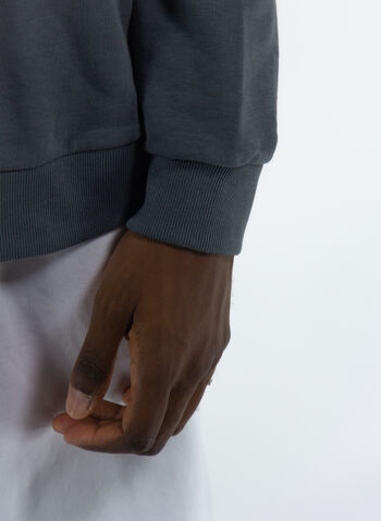 FELPA CON CAPPUCCIO MICRO LOGO RICAMO, , small