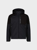 GIACCA SOFTSHELL CON MOTIVO GRID-JACQUARD, U423 BLK, thumb